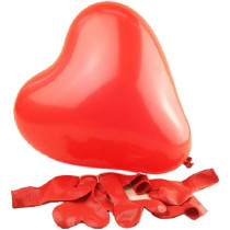 BUY4LESS - Metallic Balloons Latex Helium support for Party, Birthday, Wedding, Valentine and Decoration Pack of 50 pcs (10 Inch Heart, Red)