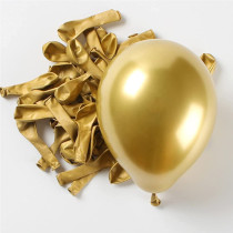 BUY4LESS - Metallic Balloons Latex Helium support for Party, Birthday, Wedding, Valentine and Decoration Pack of 50 pcs (12 Inch, Gold)