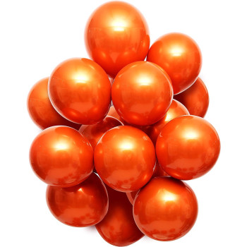 BUY4LESS - Metallic Balloons Latex Helium support for Party, Birthday, Wedding, Valentine and Decoration Pack of 50 pcs (12 Inch, Orange)