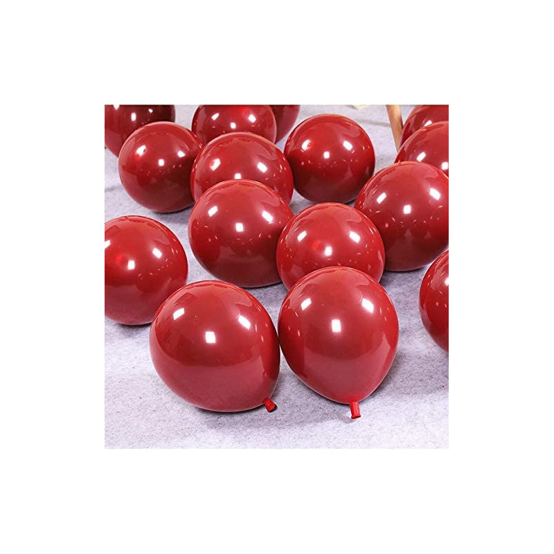 BUY4LESS - Metallic Balloons Latex Helium support for Party, Birthday, Wedding, Valentine and Decoration Pack of 50 pcs (12 Inch, Red)