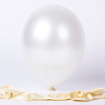 BUY4LESS - Metallic Balloons Latex Helium support for Party, Birthday, Wedding, Valentine and Decoration Pack of 50 pcs (12 Inch, White)