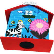 BUY4LESS - Piggy Bank for Kids Wood House Animal Designs, Multi Color for Kids Birthday Party, Money Box, Saving Box. Home Decor, Piggy Bank, Coin Box - Multicolor