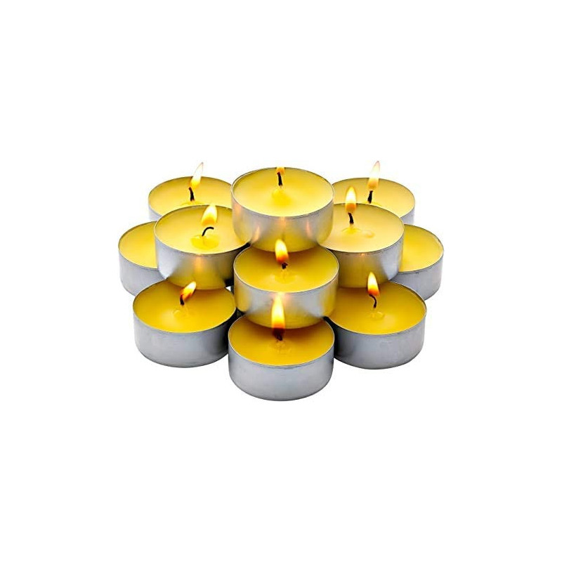 BUY4LESS - Tea Light Scented Candle 50 pieces (Lemon, 50 pieces)