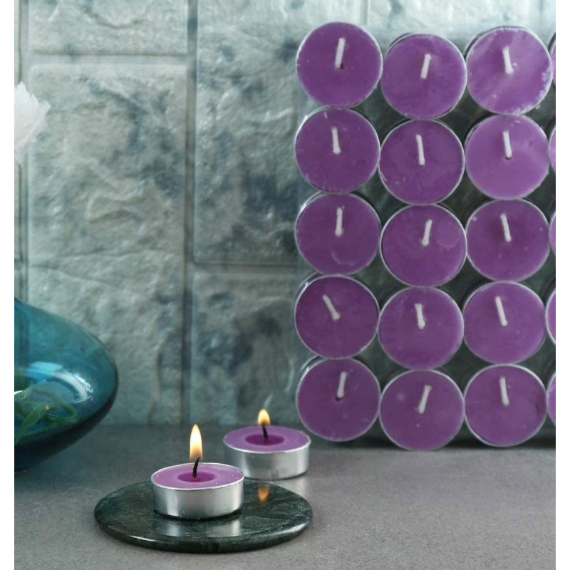 BUY4LESS - Tea Light Scented Candle 50 pieces romantic confession birthday Valentine Wedding candle (Lavender)
