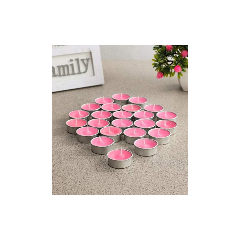 BUY4LESS - Tea Light Scented Candle romantic confession birthday Valentine Wedding candle (Rose, 40 Candle)