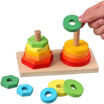 BUY4LESS - Wooden Kids Educational (Double Tower)