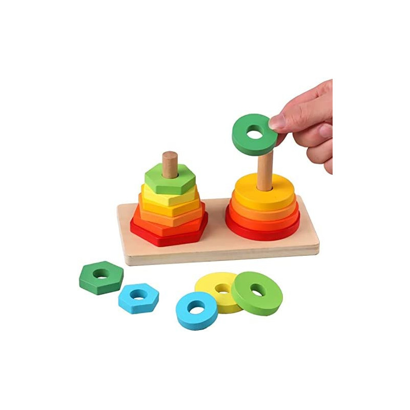 BUY4LESS - Wooden Kids Educational (Double Tower)