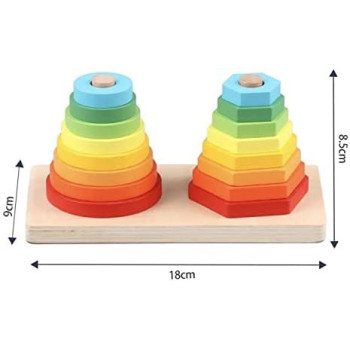 BUY4LESS - Wooden Kids Educational (Double Tower)