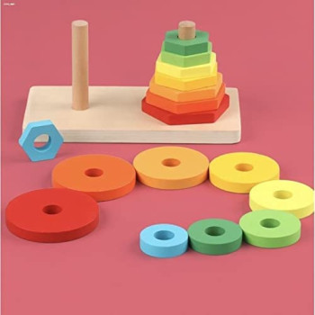 BUY4LESS - Wooden Kids Educational (Double Tower)