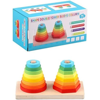 BUY4LESS - Wooden Kids Educational (Double Tower)