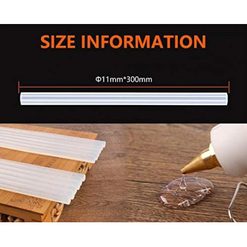 BUY4LESS Glue Gun Stick (Transparent, 25 Pieces, 11x300mm)