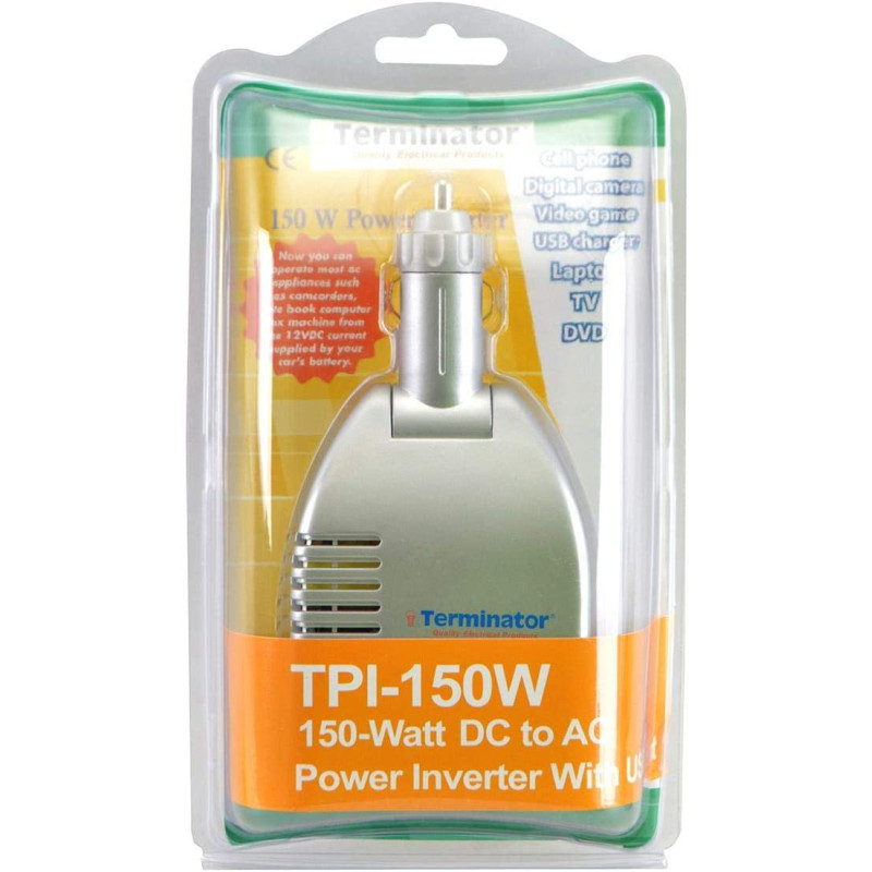 Terminator Car Dc To Ac Converter - 12V Dc To 240V Ac 150W - Made In Taiwan
