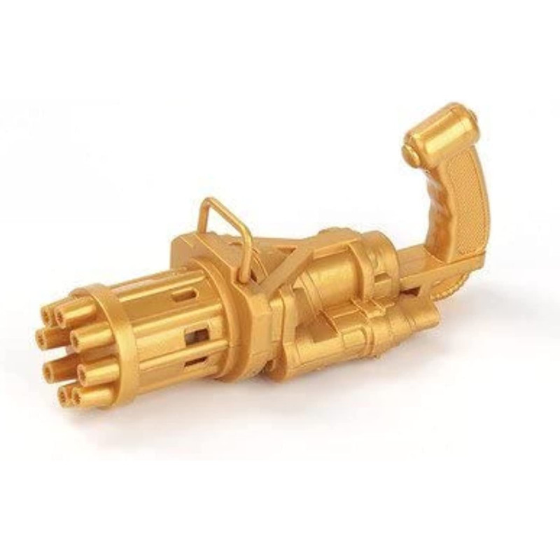 Electrical Mini Gatling Bubble Gun for Colorful Bubbles (Golden)