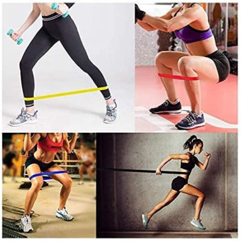 Fitness Resistance Band set 4 Levels Elastic Latex Strength Training Athletic Rubber Loops Bands Workout Fitness Equipment