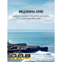 Vention HDMI Extension Cable, Vention High Speed 4K HDMI Extender Cable Male to Female 4K@30Hz Audio Return Compatible with Xbox One S 360, PS4, Apple TV, Blu Ray Player, Wii U etc (3m)