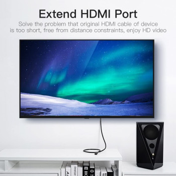 Vention HDMI Extension Cable, Vention High Speed 4K HDMI Extender Cable Male to Female 4K@30Hz Audio Return Compatible with Xbox One S 360, PS4, Apple TV, Blu Ray Player, Wii U etc (Extension, 5 Meter)