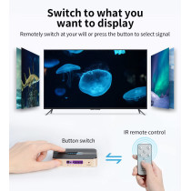 Vention HDMI Splitter. Vention HDMI Switcher 5x1 Ports HDMI Switcher 5 in 1 out HDMI Splitter Switcher 4K2K 1080P 3D IR Remote Control for PS3 Xbox 360 Sky Box DVD HDTV Projector etc