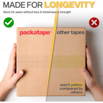 Vira High Performance Packing Tape - Pack of 6 (50 Yard, Clear)