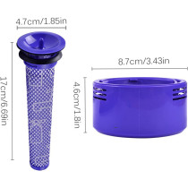 KEEPOW 2 Pre Motor Filters and 1 Post Hepa Filter Replacement for Dyson V7 V8 Cordless Vacuum Replace # Dy-96566101, Dy-96747801