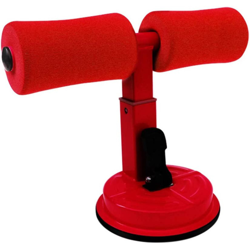 Lixada Women Men Sit-Up Exerciser Thin Body Fat Burning Abdomen Trainer Strong Suction Exercise Fitness Equipment- red