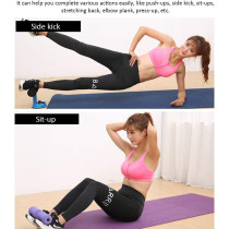 Lixada Women Men Sit-Up Exerciser Thin Body Fat Burning Abdomen Trainer Strong Suction Exercise Fitness Equipment- red