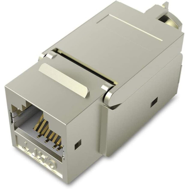 VENTION RJ45 Modular Jack, VENTION Cat7 Cat6 Cat5 RJ45 8P8C Network Keystone Jack RJ45 socket Metal Shell High Shielding Ethernet Modular Jack (Modular Jack, Pack of 5)