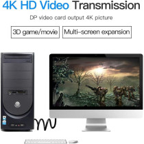 Vention DisplayPort Cable, Gold-Plated DP Male to DP Male, DisplayPort 1.2 Supports 4K@60Hz, 3D and Audio and Video, Compatible with TV, PC Graphics Card for HDTV/Monitor (DP to DP, 2 Meter)
