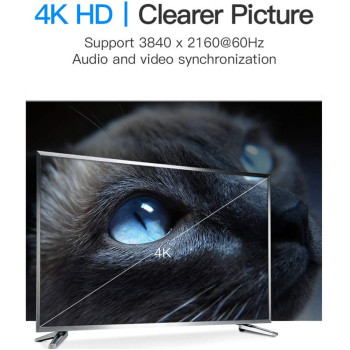 Vention DisplayPort Cable, Gold-Plated DP Male to DP Male, DisplayPort 1.2 Supports 4K@60Hz, 3D and Audio and Video, Compatible with TV, PC Graphics Card for HDTV/Monitor (DP to DP, 3 Meter)