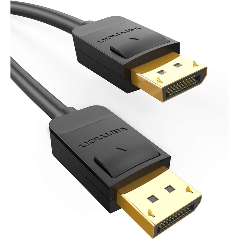 Vention DisplayPort Cable, Gold-Plated DP Male to DP Male, DisplayPort 1.2 Supports 4K@60Hz, 3D and Audio and Video, Compatible with TV, PC Graphics Card for HDTV/Monitor (DP to DP, 5 Meter)