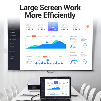 Vention DisplayPort DP to VGA Cable double shielding HBL series resolution 1080P@60Hz, Gold-Plated (DP to VGA, 1.5 Meter)