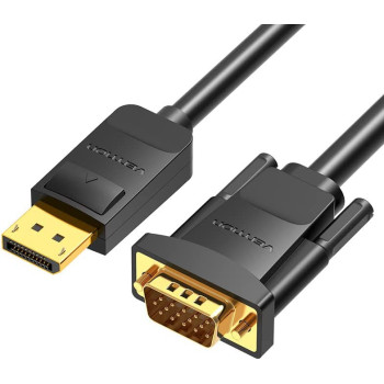 Vention DisplayPort DP to VGA Cable double shielding HBL series resolution 1080P@60Hz, Gold-Plated (DP to VGA, 3 Meter)
