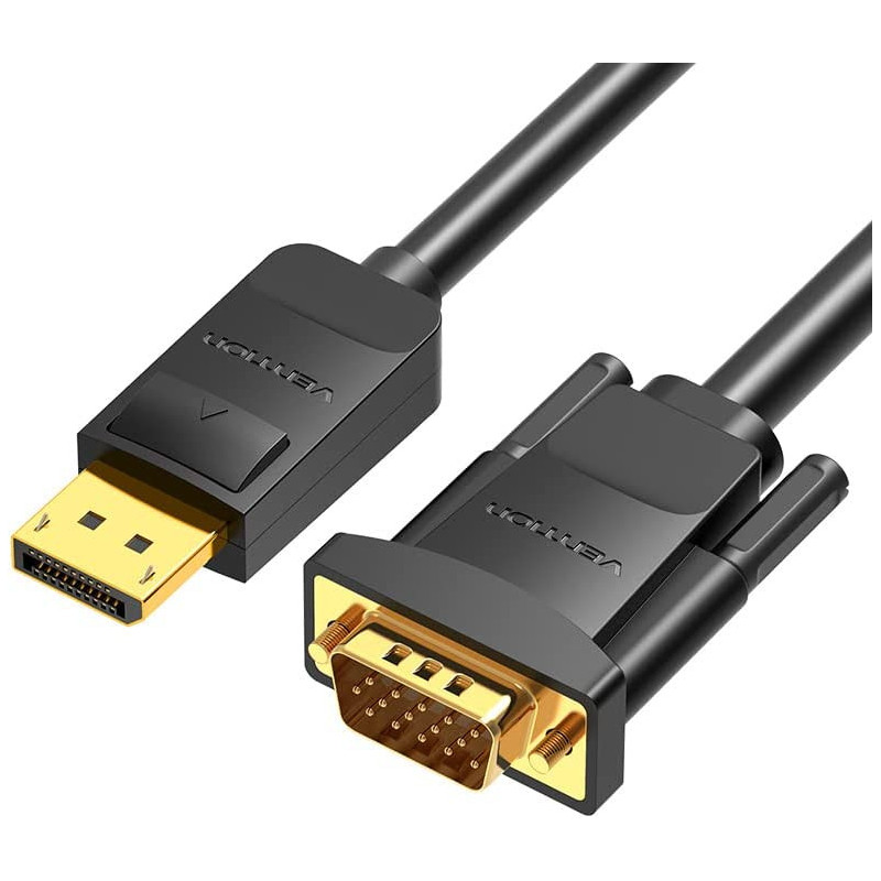 Vention DisplayPort DP to VGA Cable double shielding HBL series resolution 1080P@60Hz, Gold-Plated (DP to VGA, 5 Meter)