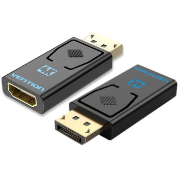 Vention DisplayPort to HDMI 2.1 Adapter 4k, (Uni-directional DP Male to HDMI 2.1 Female) Gold-Plated connect laptop/Desktop DP interface to HDMI Monitor, TV, Projector (Pack of 2), 1 Year Warranty