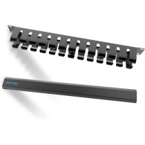 Vention Ethernet Network Accessories KHAB0 1U Cable Manager for 19" standard cabinet Cold Rolled Steel & Powder Coating(1U Cable Manager, 1 pcs)