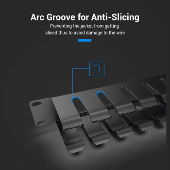 Vention Ethernet Network Accessories KHAB0 1U Cable Manager for 19" standard cabinet Cold Rolled Steel & Powder Coating(1U Cable Manager, 1 pcs)