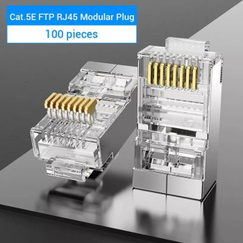 Vention Ethernet Network Accessories RJ45 Modular Plug (Cat.5E FTP, Pack of 100)