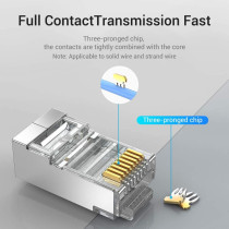 Vention Ethernet Network Accessories RJ45 Modular Plug (Cat.6 FTP, Pack of 100)