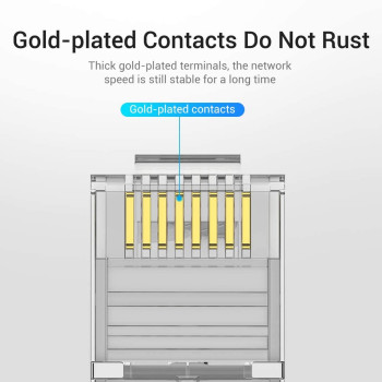 Vention Ethernet Network Accessories RJ45 Modular Plug (Cat.6 FTP, Pack of 100)