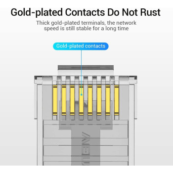 Vention Ethernet Network Accessories RJ45 Modular Plug (Cat.6 UTP, Pack of 10)