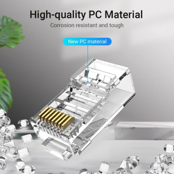 Vention Ethernet Network Accessories RJ45 Modular Plug (Cat.6 UTP, Pack of 10)