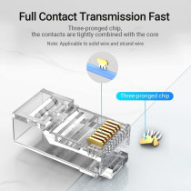 Vention Ethernet Network Accessories RJ45 Modular Plug (Cat.6 UTP, Pack of 50)
