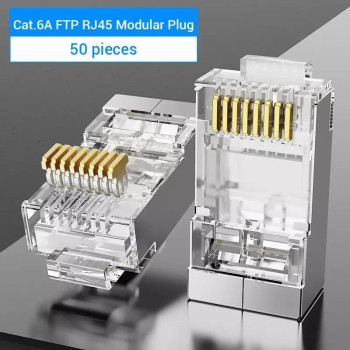 Vention Ethernet Network Accessories RJ45 Modular Plug (Cat.6A FTP, Pack of 50)