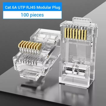 Vention Ethernet Network Accessories RJ45 Modular Plug (Cat.6A UTP, Pack of 100)