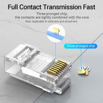 Vention Ethernet Network Accessories RJ45 Modular Plug (Cat.6A UTP, Pack of 50)