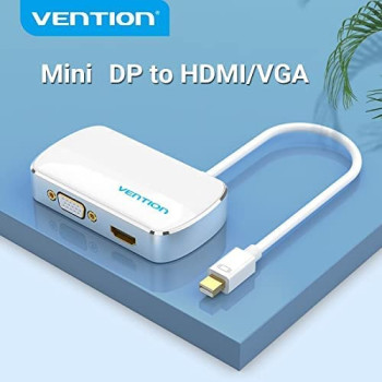 Vention HBBWB 2 in 1 Mini DP DisplayPort To HDMI VGA Adapter Converter Cable for Apple MacBook Air Pro iMac Mac HDTV projector