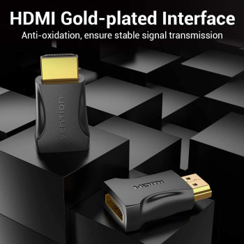 VENTION VENTION HDMI 2.0 Male to Female Adapter 4K@60Hz Gold-plated interface AIMB0-2 (Pack of 2, Straight Head)
