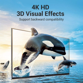 VENTION VENTION HDMI 2.0 Male to Female Adapter 4K@60Hz Gold-plated interface AIMB0-2 (Pack of 2, Straight Head)