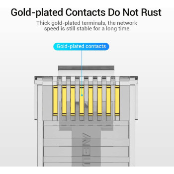 VENTION VENTION Ethernet Network Accessories RJ45 Modular Plug (Cat.6 UTP, Pack of 100)