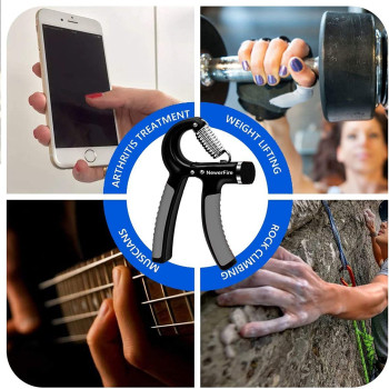 Adjustable Resistance Hand Grip 10-40 Kg - Black