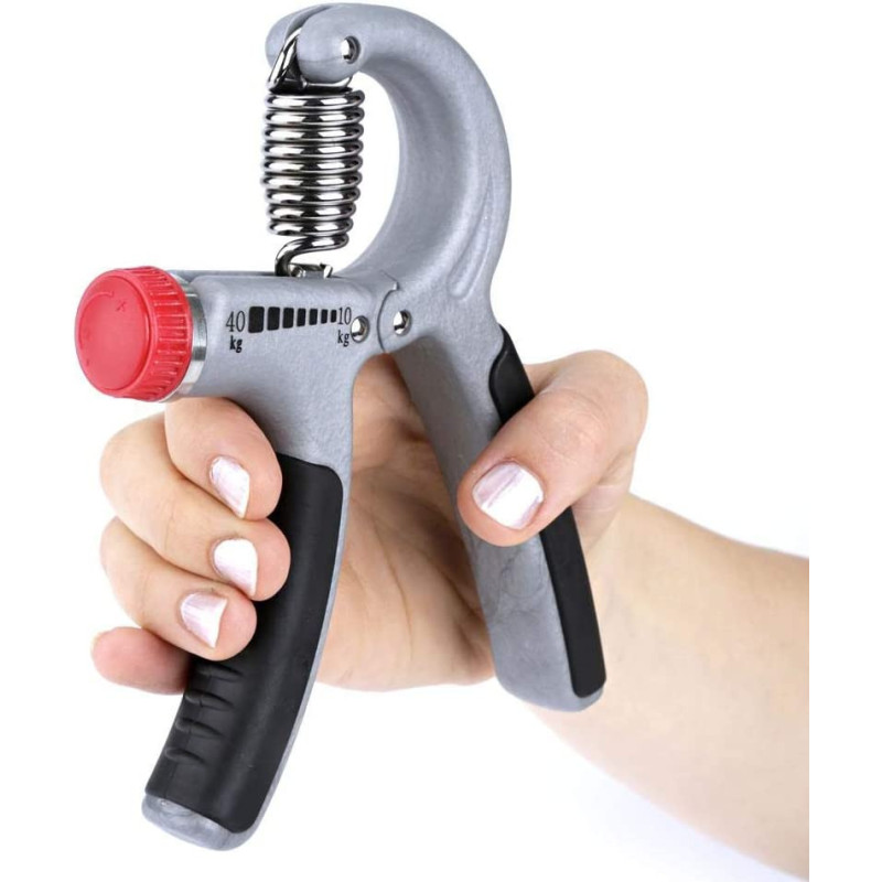 Adjustable Resistance Hand Grip 10-40 Kg, Gray/Black